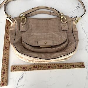 Vintage COACH Tan Crocodile-Embossed Women's Bag